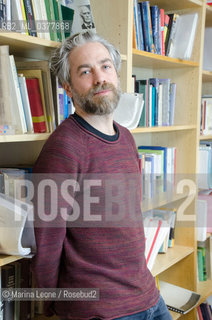 Pietro Biancardi, editor in chief of Iperborea publishing house, posing in his studio. Milan, March 4th, 2019 Pietro Bianciardi, direttore di Iperborea, in posa nel suo studio. Milano, 4 Marzo 2019 ©Marina Leone/Rosebud2