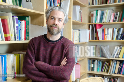 Pietro Biancardi, editor in chief of Iperborea publishing house, posing in his studio. Milan, March 4th, 2019 Pietro Bianciardi, direttore di Iperborea, in posa nel suo studio. Milano, 4 Marzo 2019 ©Marina Leone/Rosebud2