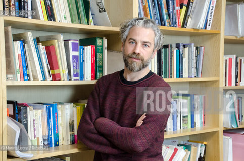 Pietro Biancardi, editor in chief of Iperborea publishing house, posing in his studio. Milan, March 4th, 2019 Pietro Bianciardi, direttore di Iperborea, in posa nel suo studio. Milano, 4 Marzo 2019 ©Marina Leone/Rosebud2