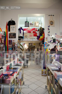 Antigone bookshop. Atigone is a lgbit*q bookstore in Milano. March 4th, 2019 La libreria Antigone, Antigone è specializzata in tematiche lgbit*q  e femministe. Milano, 4 Marzo 2019 ©Marina Leone/Rosebud2