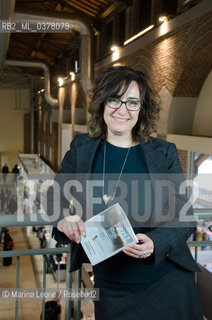 Angela di Biaso, direttrice commericiale di Messaggerie libri, in posa a Bookpride. Milano, 15 Marzo 2019. Angela Di Biaso, commercial headchief of Messaggerie Libri, at Bookpride, Milan, March 15th, 2019