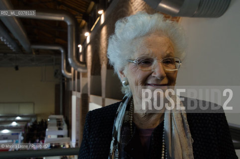 Italian senator and Shoah survivor Liliana Segre at Bookpride. Milan, March 16th, 2019. La senatrice e sopravvissuta della Shoah Liliana Segre a Bookpride. Milano, 16 marzo 2019 ©Marina Leone/Rosebud2