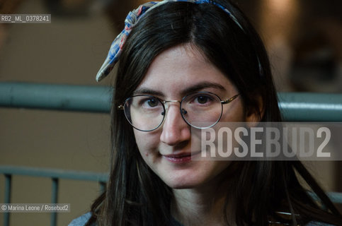 Italian writer Loreta Minutilli attends Bookpride. Milan, March 17th, 2019. La scrittrice italiana Loreta Minutilli partecipa a Bookpride. Milano, 17 Marzo 2019 ©Marina Leone/Rosebud2