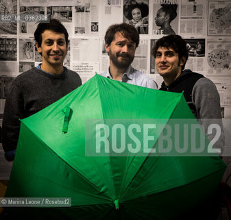 Lo Stato Sociale group (pictured Alberto Guidetti, Francesco Draicchio,  Alberto Cazzola) attends Bookcity Milano, November 2019 Lo Stato Sociale (nella foto Alberto Guidetti, Francesco Draicchio,  Alberto Cazzola)  partecipa a Bookcity Milano. novembre 2019 ©Marina Leone/Rosebud2