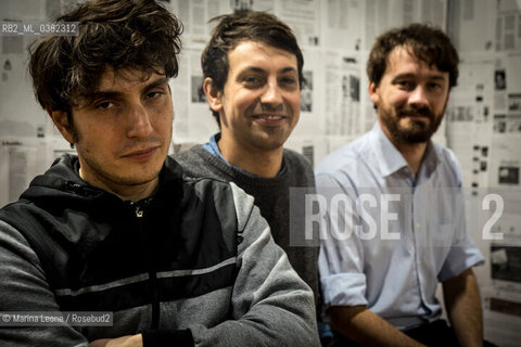 Lo Stato Sociale group (pictured Alberto Guidetti, Francesco Draicchio,  Alberto Cazzola) attends Bookcity Milano, November 2019 Lo Stato Sociale (nella foto Alberto Guidetti, Francesco Draicchio,  Alberto Cazzola)  partecipa a Bookcity Milano. novembre 2019 ©Marina Leone/Rosebud2