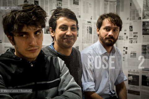 Lo Stato Sociale group (pictured Alberto Guidetti, Francesco Draicchio,  Alberto Cazzola) attends Bookcity Milano, November 2019 Lo Stato Sociale (nella foto Alberto Guidetti, Francesco Draicchio,  Alberto Cazzola)  partecipa a Bookcity Milano. novembre 2019 ©Marina Leone/Rosebud2