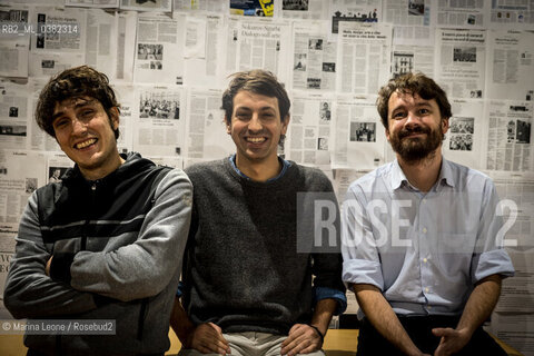 Lo Stato Sociale group (pictured Alberto Guidetti, Francesco Draicchio,  Alberto Cazzola) attends Bookcity Milano, November 2019 Lo Stato Sociale (nella foto Alberto Guidetti, Francesco Draicchio,  Alberto Cazzola)  partecipa a Bookcity Milano. novembre 2019 ©Marina Leone/Rosebud2