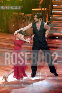 07-01-2012 Rome.Tv show Ballando con le stelle.In the photo actor Alex Belli and dancer Samanta Togni ©Cosima Scavolini/Rosebud2