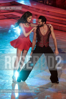 07-01-2012 Rome.Tv show Ballando con le stelle.In the photo actress Ariadna Romero and dancer Mirko Sciolan ©Cosima Scavolini/Rosebud2