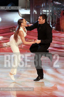 07-01-2012 Rome.Tv show Ballando con le stelle.In the photo football player Bobo Vieri and dancer Natalia Titova ©Cosima Scavolini/Rosebud2