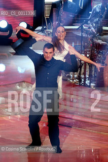 07-01-2012 Rome.Tv show Ballando con le stelle.In the photo football player Bobo Vieri and dancer Natalia Titova ©Cosima Scavolini/Rosebud2