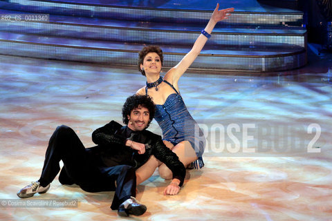 07-01-2012 Rome.Tv show Ballando con le stelle.In the photo ex Miss Italia Claudia Andreatti and dancer Samuel Peron ©Cosima Scavolini/Rosebud2