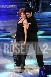 07-01-2012 Rome.Tv show Ballando con le stelle.In the photo actress Lucrezia Lante Della Rovere and dancer Simone Di Pasquale ©Cosima Scavolini/Rosebud2