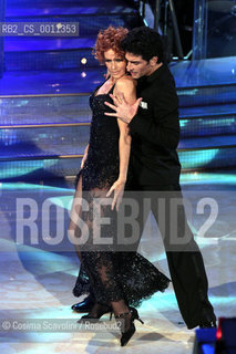 07-01-2012 Rome.Tv show Ballando con le stelle.In the photo actress Lucrezia Lante Della Rovere and dancer Simone Di Pasquale ©Cosima Scavolini/Rosebud2