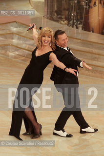 07-01-2012 Rome.Tv show Ballando con le stelle.In the photo showgirl Milly Carlucci and musician Paolo Belli ©Cosima Scavolini/Rosebud2