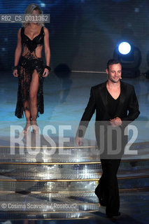 07-01-2012 Rome.Tv show Ballando con le stelle.In the photo paralympic champion Oscar Pistorius    and dancer Annalisa Longo ©Cosima Scavolini/Rosebud2