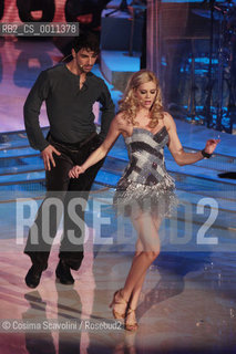 07-01-2012 Rome.Tv show Ballando con le stelle.In the photo actress Ria Antoniu  and dancer Raimondo Todaro ©Cosima Scavolini/Rosebud2