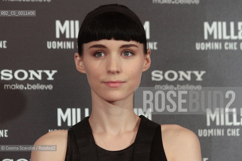 09-01-2012 Rome.Photocall of the film Millennium Uomini che odiano le donne.In the photo actress Rooney Mara ©Cosima Scavolini/Rosebud2