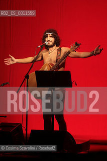 2011 Rome.Comic actor Andrea Rivera during a show at Teatro Ambra Jovinelli.. ©Cosima Scavolini/Rosebud2