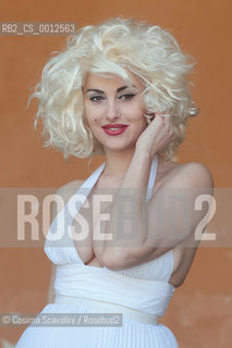 09-03-2012 Rome.Actress Isabelle Adriani plays Marilyn Monroe in a sitcom for Rai Movie. ©Cosima Scavolini/Rosebud2