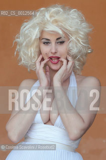 09-03-2012 Rome.Actress Isabelle Adriani plays Marilyn Monroe in a sitcom for Rai Movie. ©Cosima Scavolini/Rosebud2