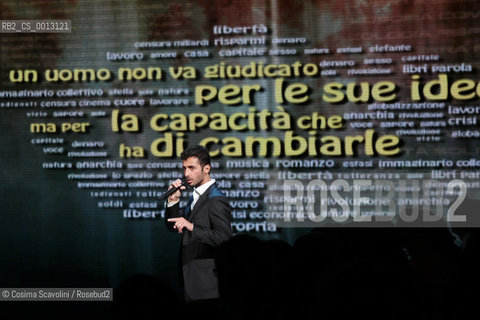 02-04-2012 Rome.Talkshow Libertà di parola.In the photo Fabrizio Corona.. ©Cosima Scavolini/Rosebud2