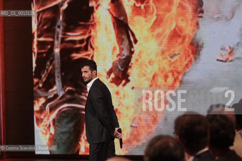 02-04-2012 Rome.Talkshow Libertà di parola.In the photo Fabrizio Corona.. ©Cosima Scavolini/Rosebud2