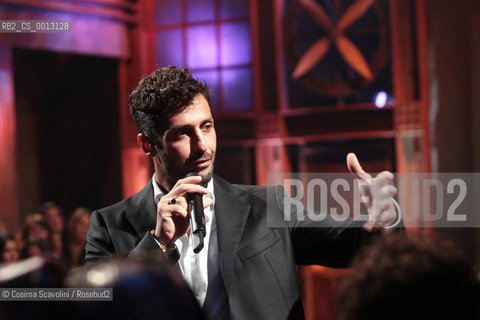 02-04-2012 Rome.Talkshow Libertà di parola.In the photo Fabrizio Corona.. ©Cosima Scavolini/Rosebud2