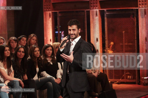 02-04-2012 Rome.Talkshow Libertà di parola.In the photo Fabrizio Corona.. ©Cosima Scavolini/Rosebud2