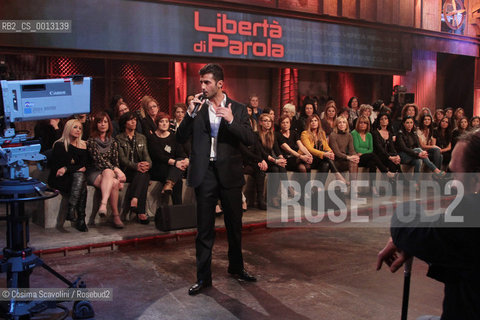 02-04-2012 Rome.Talkshow Libertà di parola.In the photo Fabrizio Corona.. ©Cosima Scavolini/Rosebud2