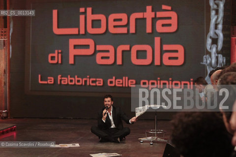 02-04-2012 Rome.Talkshow Libertà di parola.In the photo Fabrizio Corona.. ©Cosima Scavolini/Rosebud2