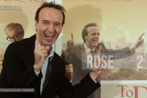 13-04-2012 Rome.Photocall of the film To Rome with love directed by Woody Allen.In the photo Roberto Benigni.. ©Cosima Scavolini/Rosebud2