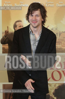 13-04-2012 Rome.Photocall of the film To Rome with love directed by Woody Allen.In the photo actor Jesse Eisenberg.. ©Cosima Scavolini/Rosebud2