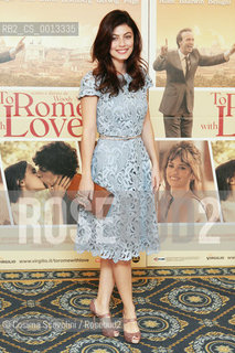 13-04-2012 Rome.Photocall of the film To Rome with love directed by Woody Allen.In the photo actress Alessandra Mastronardi.. ©Cosima Scavolini/Rosebud2