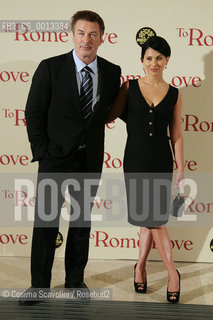 13-04-2012 Rome.Première of the film To Rome with love directed by Woody Allen.In the photo Alec Baldwin and wife Ilaria.. ©Cosima Scavolini/Rosebud2