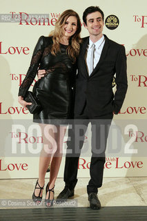 13-04-2012 Rome.Première of the film To Rome with love directed by Woody Allen.In the photo Flavio Parenti and girlfriend.. ©Cosima Scavolini/Rosebud2