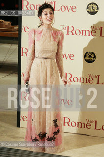 13-04-2012 Rome.Première of the film To Rome with love directed by Woody Allen.In the photo Alessandra Mastronardi.. ©Cosima Scavolini/Rosebud2