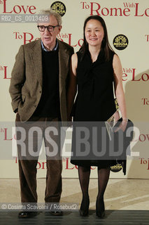 13-04-2012 Rome.Première of the film To Rome with love directed by Woody Allen.In the photo Woody Allen Soon Yi.. ©Cosima Scavolini/Rosebud2