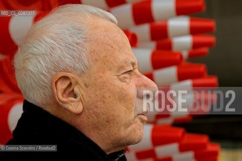 Rome, 12-02-2014.Culture.Art critic Achille Bonito Oliva presents his tv program Fuori quadro, pictured at MAXXI Museum in Rome.In the photo Achille Bonito Oliva ©Cosima Scavolini/Rosebud2