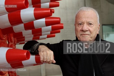 Rome, 12-02-2014.Culture.Art critic Achille Bonito Oliva presents his tv program Fuori quadro, pictured at MAXXI Museum in Rome.In the photo Achille Bonito Oliva ©Cosima Scavolini/Rosebud2