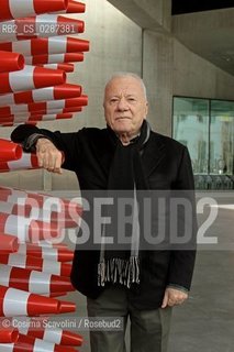 Rome, 12-02-2014.Culture.Art critic Achille Bonito Oliva presents his tv program Fuori quadro, pictured at MAXXI Museum in Rome.In the photo Achille Bonito Oliva ©Cosima Scavolini/Rosebud2