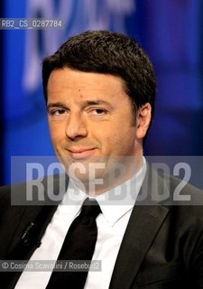Italian Premier Matteo renzi on a talkshow in 2013.In the photo Matteo Renzi ©Cosima Scavolini/Rosebud2