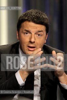 Italian Premier Matteo renzi on a talkshow in 2013.In the photo Matteo Renzi ©Cosima Scavolini/Rosebud2