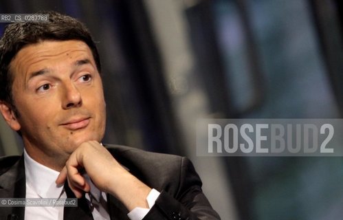 Italian Premier Matteo renzi on a talkshow in 2013.In the photo Matteo Renzi ©Cosima Scavolini/Rosebud2