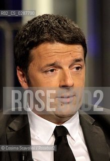 Italian Premier Matteo renzi on a talkshow in 2013.In the photo Matteo Renzi ©Cosima Scavolini/Rosebud2
