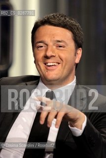 Italian Premier Matteo renzi on a talkshow in 2013.In the photo Matteo Renzi ©Cosima Scavolini/Rosebud2