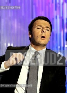 Italian Premier Matteo renzi on a talkshow in 2013.In the photo Matteo Renzi ©Cosima Scavolini/Rosebud2