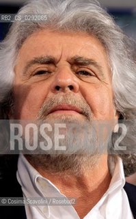 Rome, 19-05-2014.Beppe Grillo during talk show Porta a Porta.In the photo Beppe Grillo ©Cosima Scavolini/Rosebud2