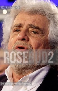 Rome, 19-05-2014.Beppe Grillo during talk show Porta a Porta.In the photo Beppe Grillo ©Cosima Scavolini/Rosebud2
