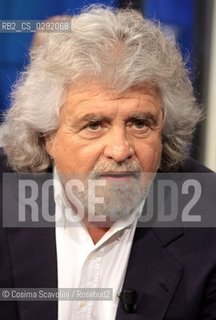 Rome, 19-05-2014.Beppe Grillo during talk show Porta a Porta.In the photo Beppe Grillo ©Cosima Scavolini/Rosebud2
